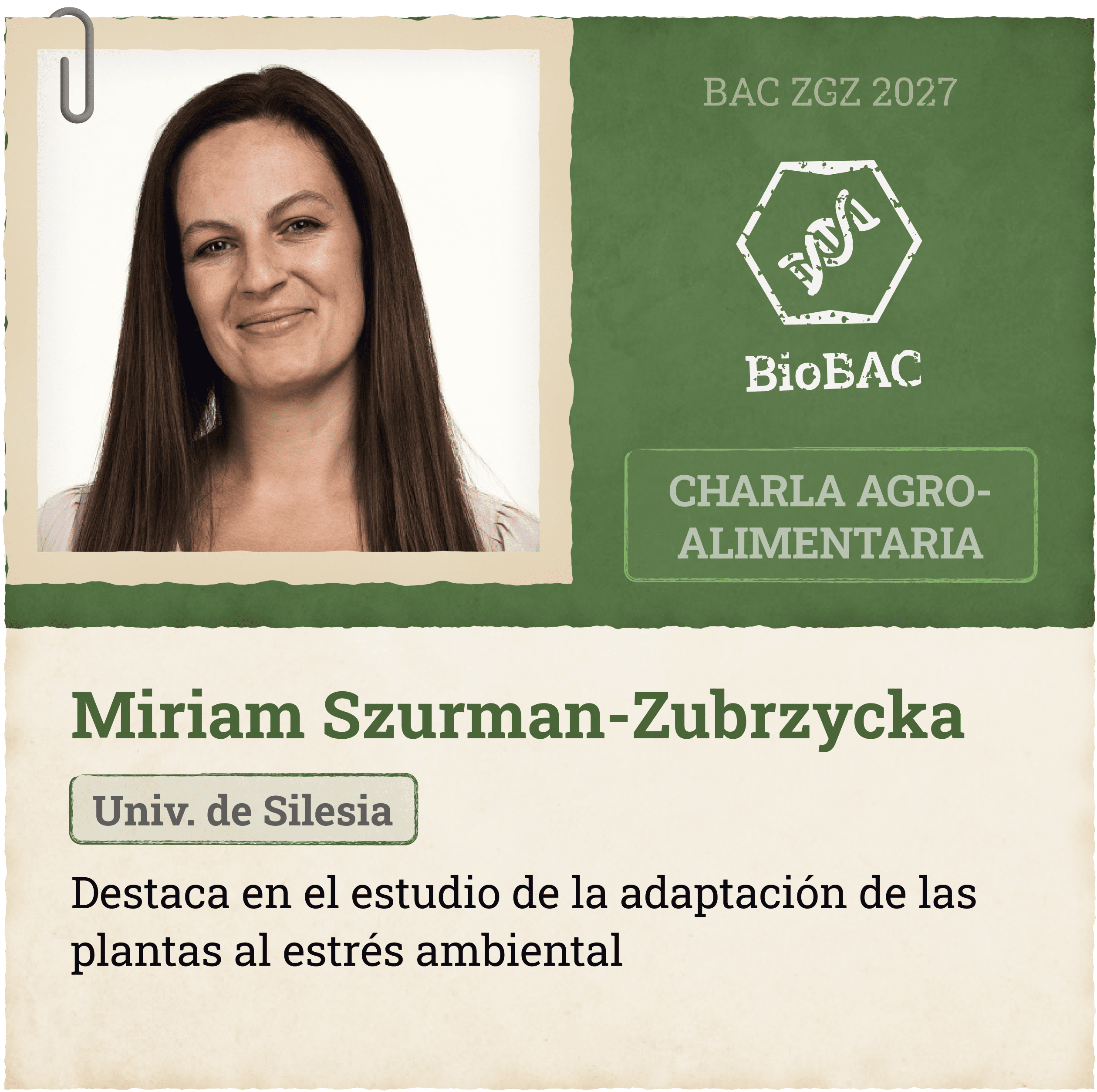 Charla Agroalimentaria Miriam Szurman-Zubrzycka Univ. de Silesia