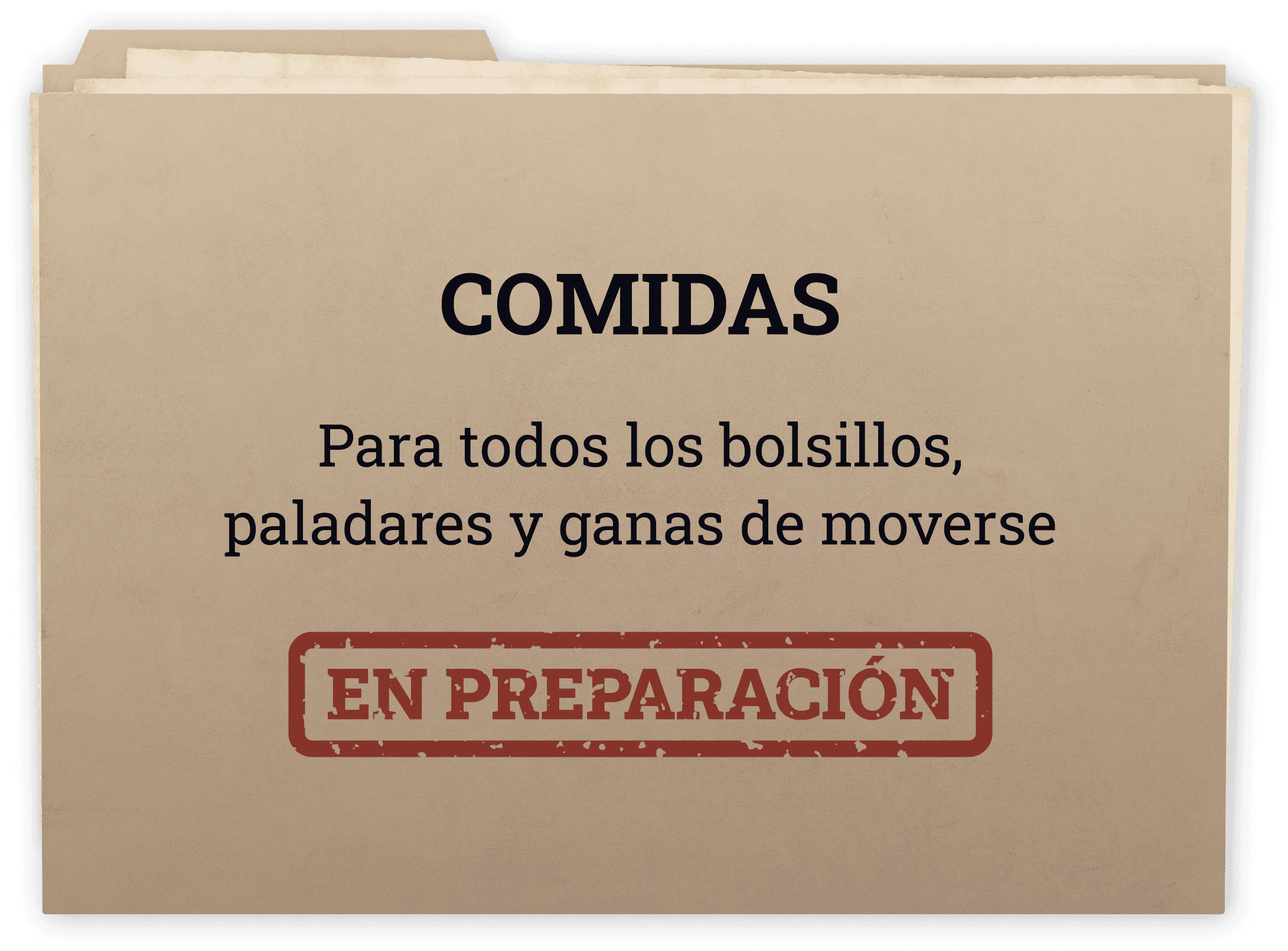 Carpeta comidas en preparación: Para todos los bolsillos, paladares y ganas de moverse