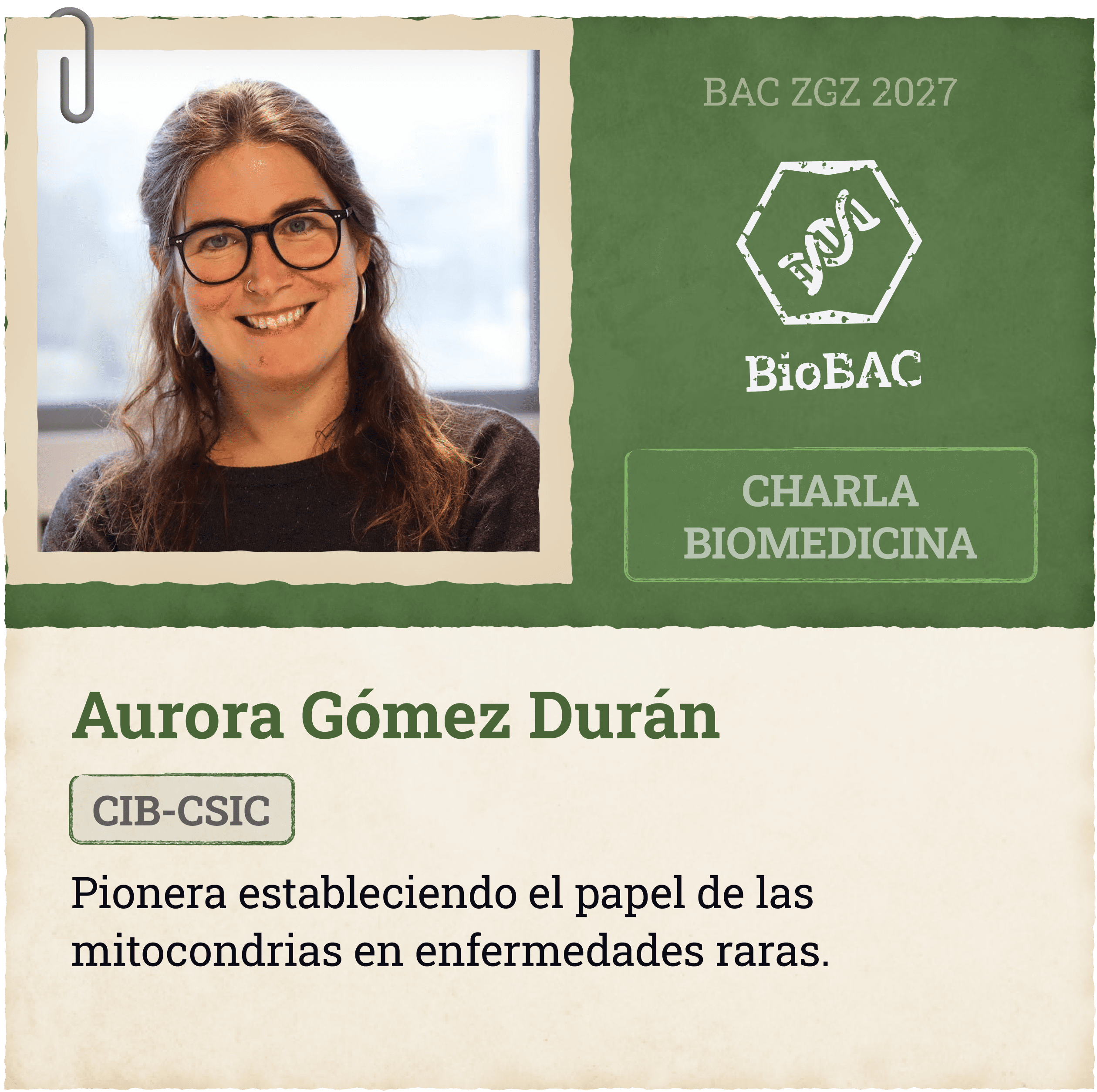 Charla Biomedicina Aurora Gómez Durán CIB-CSIC Pionera estableciendo el papel de las mitocondrias en enfermedades raras.